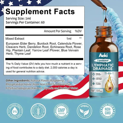 Aeki Liposomal Lymphatic Drainage Drops